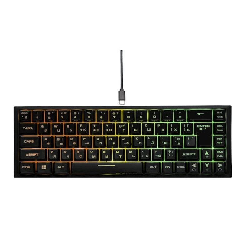 Клавиатура 2E Gaming Keyboard KG360 RGB 68key WL Black UKR Клавиатура 2E Gaming Keyboard KG360 RGB 68key WL Black UKR