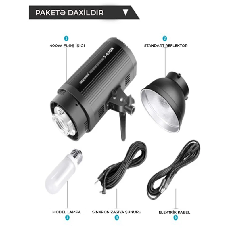 Студийная вспышка Neewer S400N