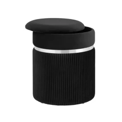 Пуфик 56, ткань, черный, 40x35x35 см