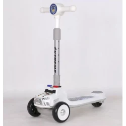 Складной детский самокат в форме машины, серый Складной детский самокат в форме машины, серый