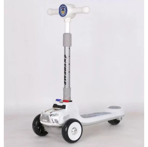 Uşaqlar üçün maşın görünüşlü qatlanan samokat, boz