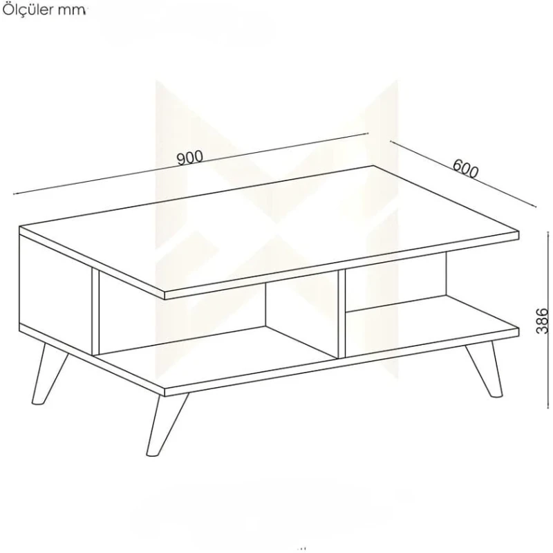 Журнальный стол Ev Plus ev_12116039, ЛДСП, коричневый, белый, 90x60x38.6 см Журнальный стол Ev Plus ev_12116039, ЛДСП, коричневый, белый, 90x60x38.6 см