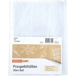 Dəftər üçün üzlüklər dəsti Schreibwelt 041373, A4, 30 əd, Şəffaf