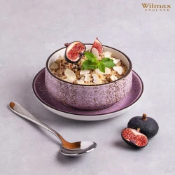 Бульонница Wilmax WL-667738/A, круглая, 12.5 см, 400 мл, фарфор, фиолетовый