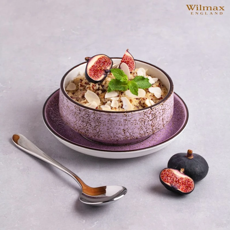 Бульонница Wilmax WL-667738/A, круглая, 12.5 см, 400 мл, фарфор, фиолетовый Бульонница Wilmax WL-667738/A, круглая, 12.5 см, 400 мл, фарфор, фиолетовый