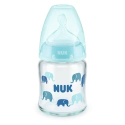 Бутылочка для кормления Nuk First Choice+, 120 мл, 0-6 мес, M размер, стекло/силикон, товар в ассортименте Бутылочка для кормления Nuk First Choice+, 120 мл, 0-6 мес, M размер, стекло/силикон, товар в ассортименте