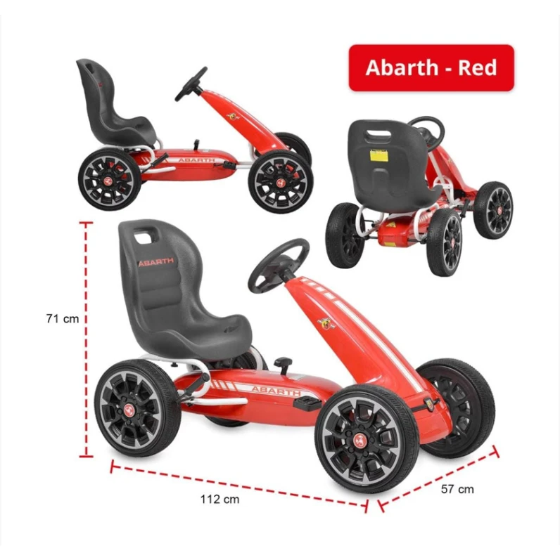 Uşaqlar üçün velomobil Abarth Premium FRD42 Red Uşaqlar üçün velomobil Abarth Premium FRD42 Red