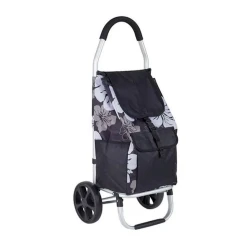 Сумка-тележка 245246247, плащевка, черная/серая
