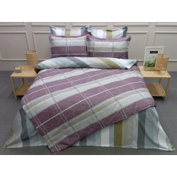 Комплект постельного белья FS-496, пододеяльник 200x220 см, простыня 220x240 см, наволочки 50x70 см 2 шт, двуспальный, разноцветный