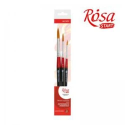 Набор кистей Rosa №5, круглая, cинтетика, 3шт Набор кистей Rosa №5, круглая, cинтетика, 3шт