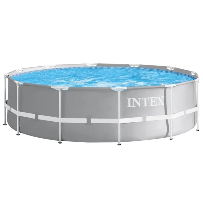 Бассейн Intex 26718 каркасный, круглый, 366х122 см, 10685 л, серый Бассейн Intex 26718 каркасный, круглый, 366х122 см, 10685 л, серый