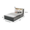Двуспальная кровать Art_ikili_yataq 71, ламинат, серая, 120x160х200 см Двуспальная кровать Art_ikili_yataq 71, ламинат, серая, 120x160х200 см