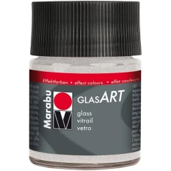 Vitraj boyası Marabu Glas Art 582 Glitter-silver 50 ml
