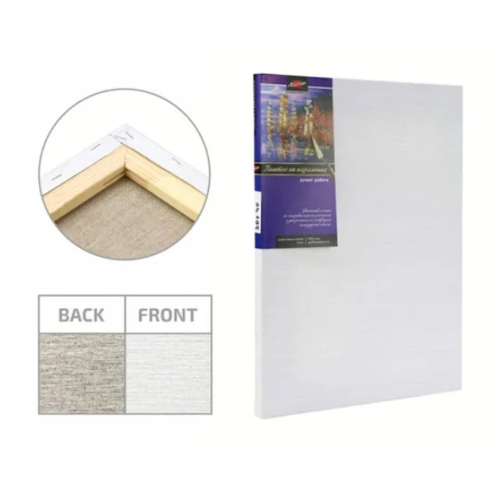 Холст на подрамнике Rosa, лен, мелкое зерно, масляный грунт, 30х60 см