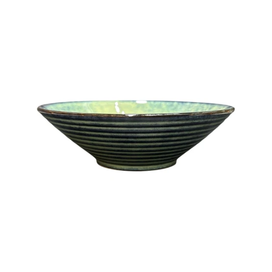 Тарелка глубокая Danny Home SEE346, круглая, зеленая, 20 см