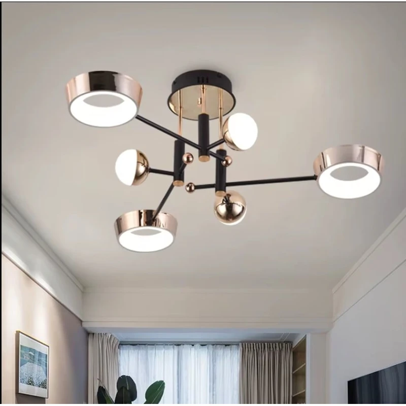 Подвесной светильник Şəms Aydınlatma 85028-6, LED, 6 x 10W, золотистый/черный, металл/акрил - 8932-6 LED Подвесной светильник Şəms Aydınlatma 85028-6, LED, 6 x 10W, золотистый/черный, металл/акрил - 8932-6 LED