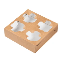 Одноразовая подставка под стаканы 5752330181, 4 стакана, 18x18x5 см, 250 шт Одноразовая подставка под стаканы 5752330181, 4 стакана, 18x18x5 см, 250 шт