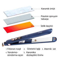 Выпрямитель для волос Dessini VP-3, синий