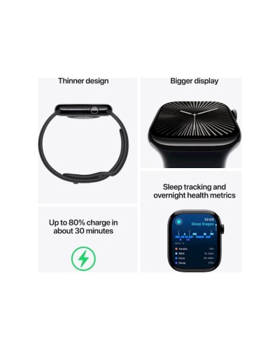 Ağıllı saat Apple Watch Series 10 GPS 46mm Silver Aluminium Case with Blue Cloud Sport Loop