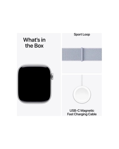 Ağıllı saat Apple Watch Series 10 GPS 46mm Silver Aluminium Case with Blue Cloud Sport Loop