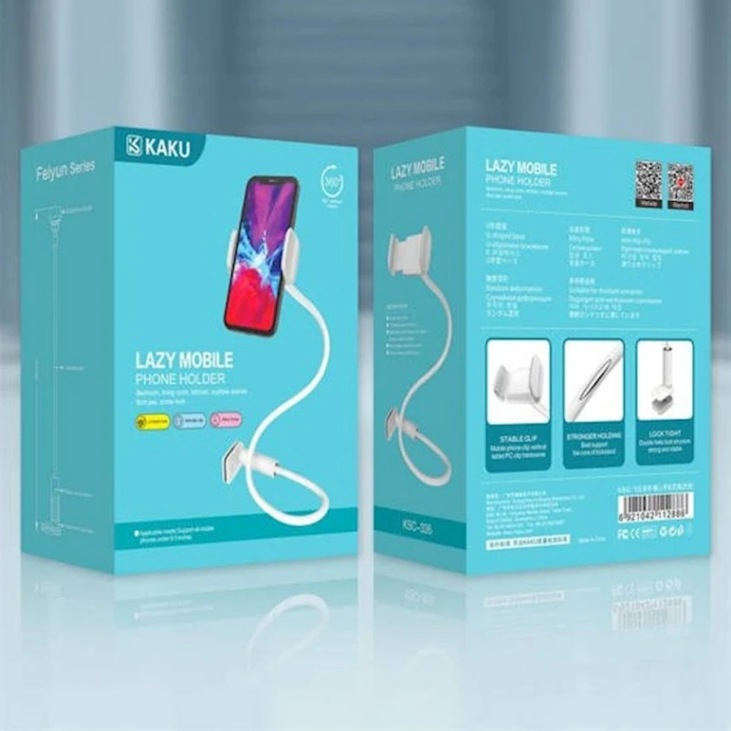 Держатель настольный для телефона Kaku KSC-335 Lazy Mobile Phone Holder, Белый Держатель настольный для телефона Kaku KSC-335 Lazy Mobile Phone Holder, Белый
