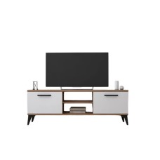 TV üçün tumba Ev Plus 12115867, LDSP, ağ/qəhvəyi, 180x35x45 sm