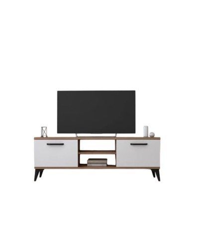 TV üçün tumba Ev Plus 12115867, LDSP, ağ/qəhvəyi, 180x35x45 sm
