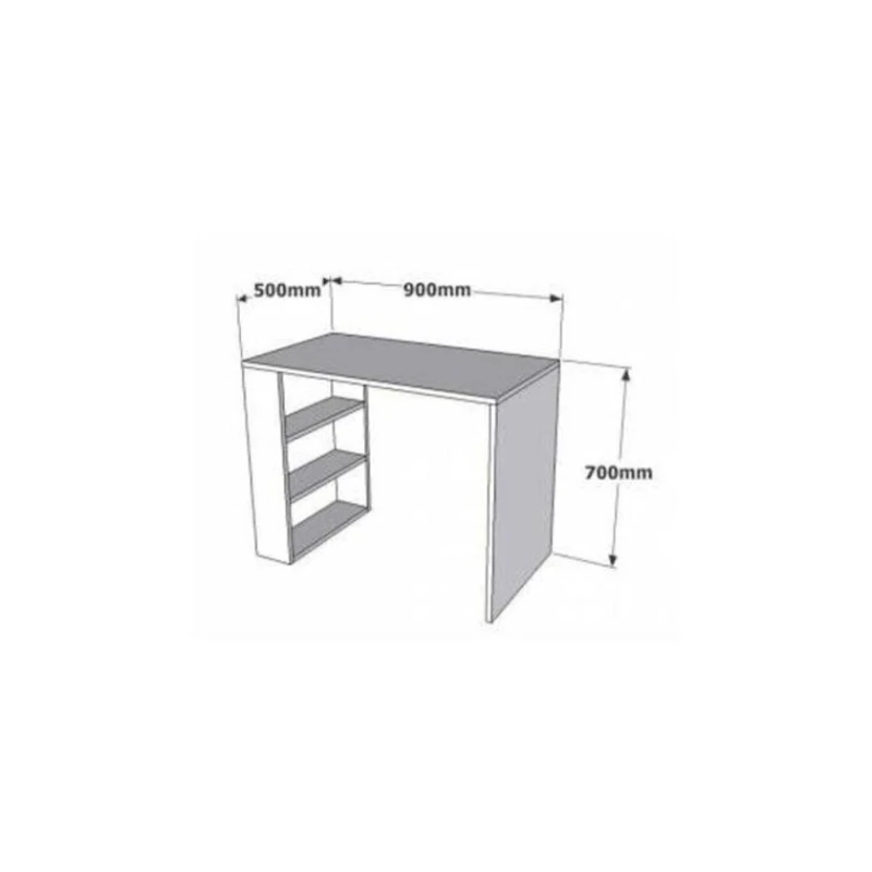 Компьютерный стол Art Mebel House 128, белый/коричневый, 75x90x50 см Компьютерный стол Art Mebel House 128, белый/коричневый, 75x90x50 см