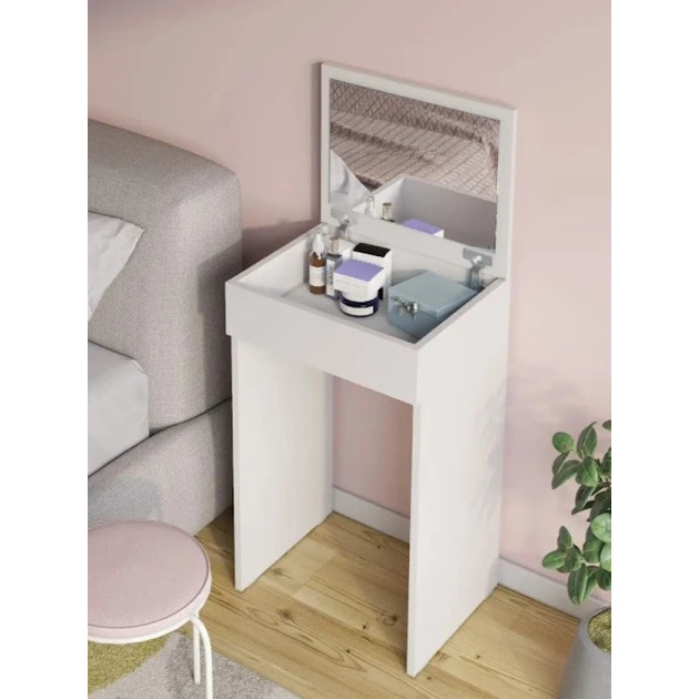 Туалетный столик Art Mebel, ламинат, 75x45x35 см, белый Туалетный столик Art Mebel, ламинат, 75x45x35 см, белый