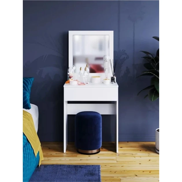 Туалетный столик Art Mebel, ламинат, 75x45x35 см, белый Туалетный столик Art Mebel, ламинат, 75x45x35 см, белый