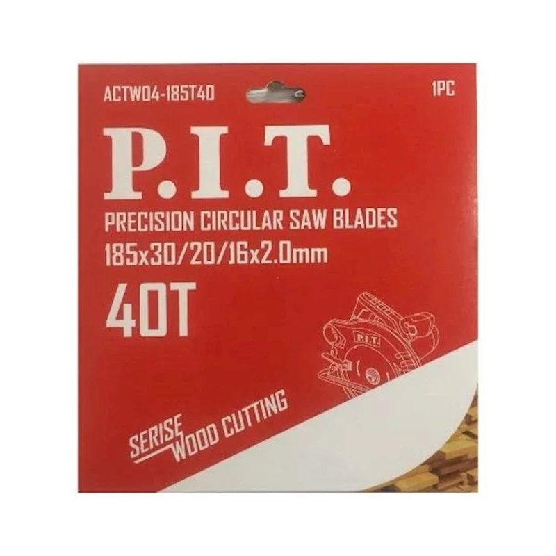 Диск пильный P.I.T. ACTW04-185T40, 185x30/20/16x2 мм, 40T Диск пильный P.I.T. ACTW04-185T40, 185x30/20/16x2 мм, 40T