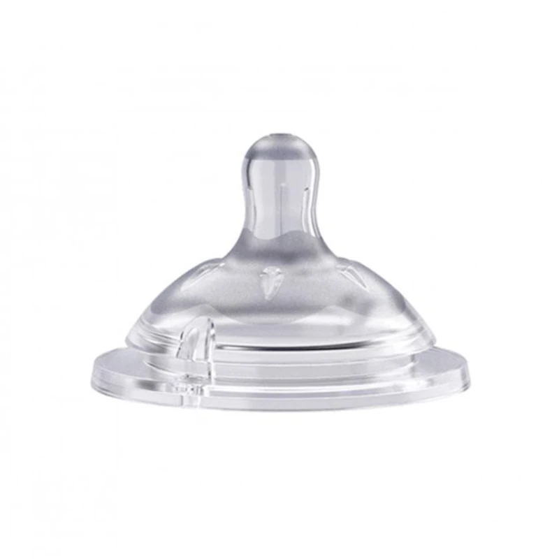 Насадка соски для бутылочек Chicco Natural Feeling, силикон, 6 м+, 2 шт