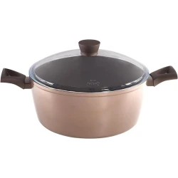 Qazan Pyrex Plus-Gusto GP28AE9/6142, 28 sm, alüminium/yapışmayan, qəhvəyi