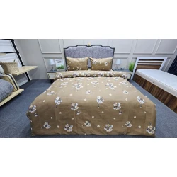 Комплект постельного белья Sahara 0000658, пододеяльник 160x220 см, простыня 160x240 см, наволочка 50x70 см, полутораспальный, сатин, коричевый