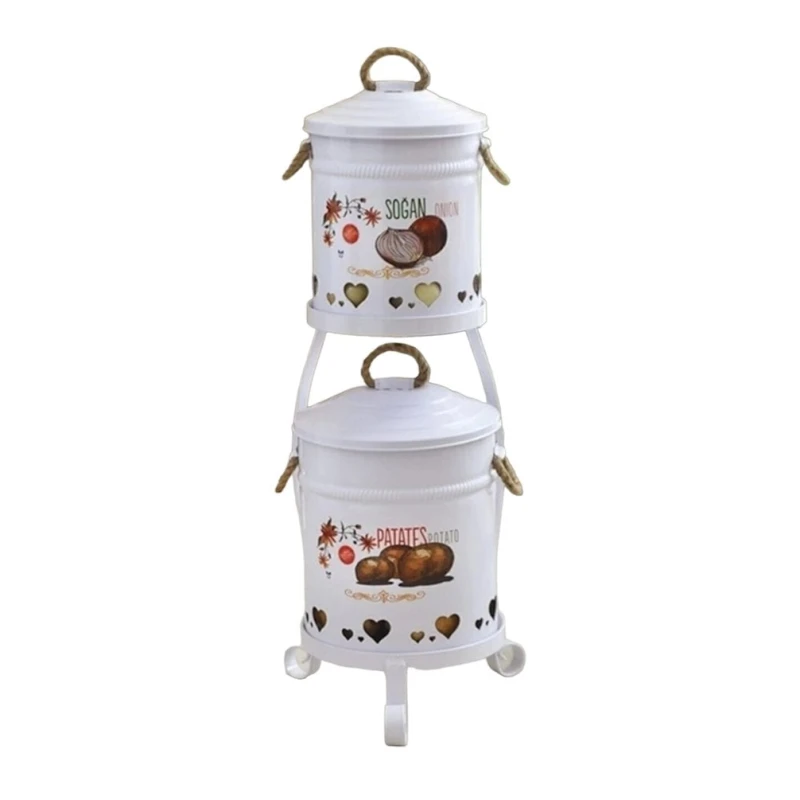 Посуда для картошки-лука 66×20 см, белый, металл