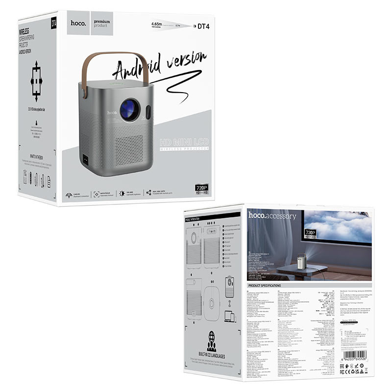 Портативный проектор HOCO DT4