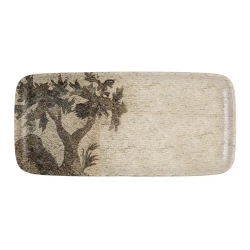 Блюдо ID-Fine Wise, фарфор, коричневое, 35 см