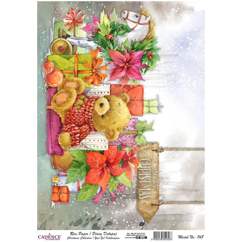 Рисовая бумага для декупажа Cadence A3,748 30x42 см