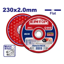 Диск отрезной по металлу Emtop EACD202303, 230x2.0x22.2 мм - EACD202303 Диск отрезной по металлу Emtop EACD202303, 230x2.0x22.2 мм - EACD202303