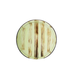 Тарелка Wilmax Scratch WL-668119/A, круглая, диаметр 23 см, farfor, желтый/коричневый