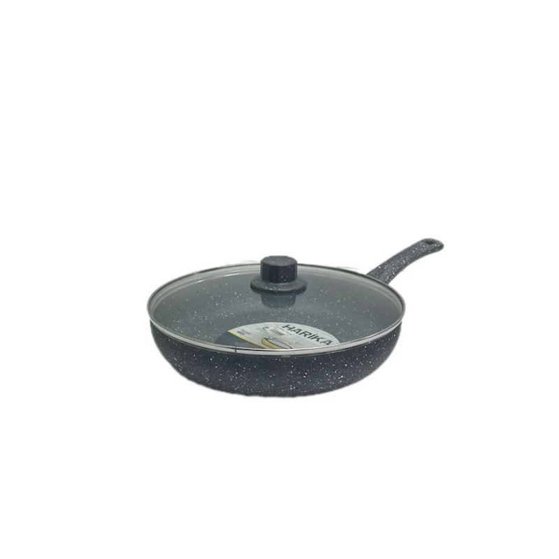 Сковородка HK006, 28 см, гранит, серая