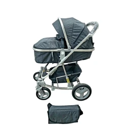 Детская коляска Luna 9918, серая