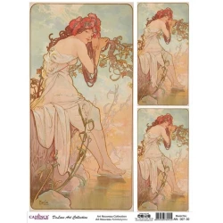 Рисовая бумага для декупажа Cadence A3 Art Nouveau Collection AN-07 30x42 см