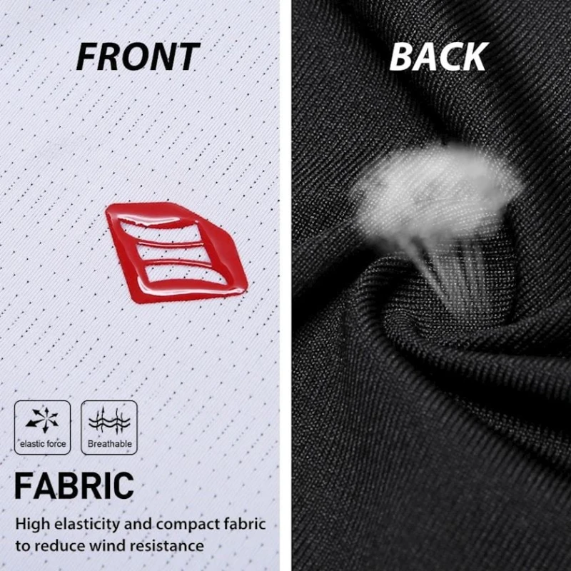 Велоджерси Santic M1C01126H, черная/белая, полиэстер/спандекс, размер M