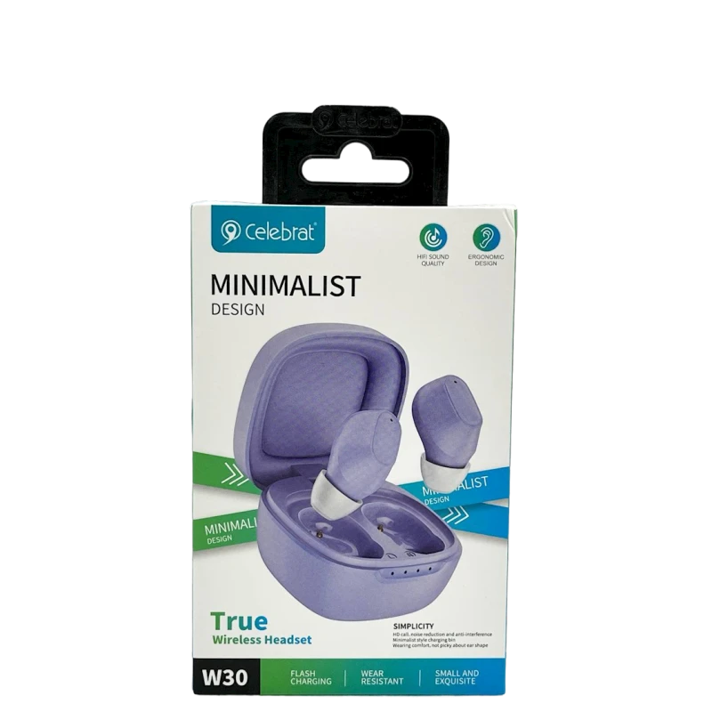Simsiz qulaqlıq Celebrat W30 Purple Simsiz qulaqlıq Celebrat W30 Purple
