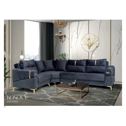 Угловой диван Stil Mebel Kosova, 300/220x80x83 см, синий Угловой диван Stil Mebel Kosova, 300/220x80x83 см, синий