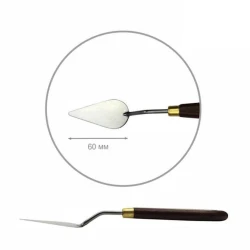 Мастихин Rosa Talent Classic, нержавеющая сталь/дерево, капля, 6 см, № 31