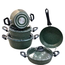 Набор кастрюль SHA-00006617, гранит, черный, 20/24/26/28 см, 9 шт