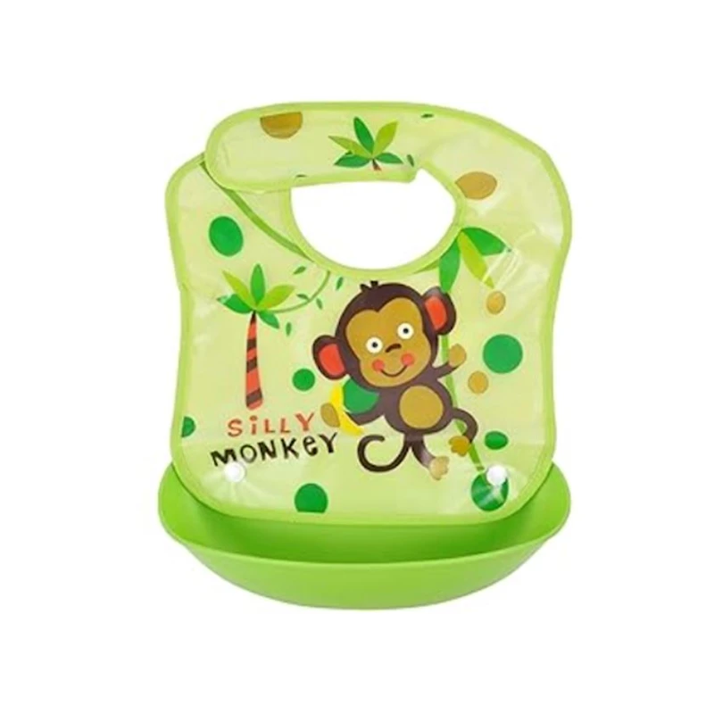 Слюнявчик KO00001G, 6+ мес, зеленый