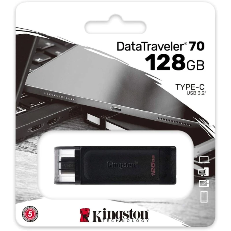 Флешка Kingston DataTraveler 70 DT70 128 GB (740617305371)